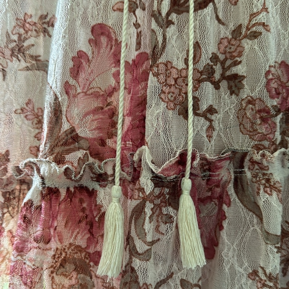 🩷🩷NWOT Vintage Denim & Supply Ralph Lauren Sheer Boho Long Sleeved Top🩷🩷 - Picture 8 of 10